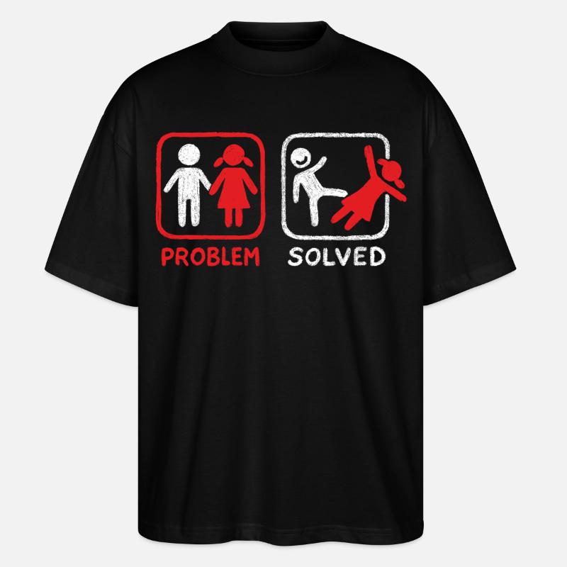 Problem Solved - Stanley/Stella Oversized Unisex Bio T-Shirt Blaster 2.0 - Schwarz