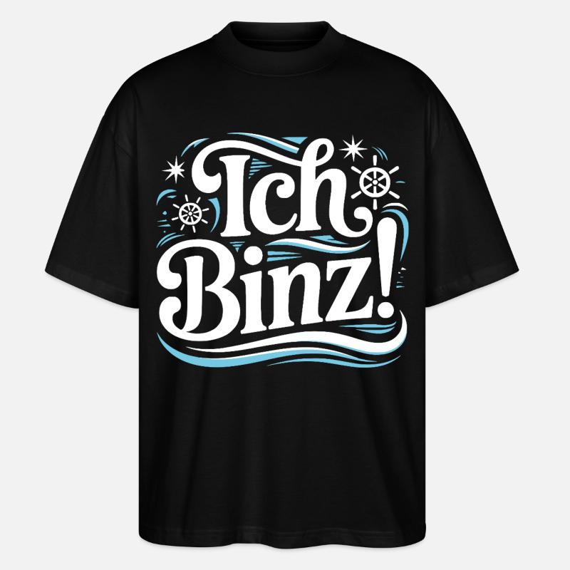 Binz Rügen Ostsee  - Stanley/Stella Oversized Unisex Bio T-Shirt Blaster 2.0 - Schwarz
