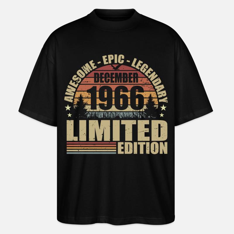 Décembre 1966 - Édition Limitée Décembre 1966 - T-shirt bio Blaster 2.0 coupe oversize Stanley/Stella Unisexe - noir