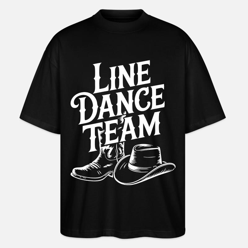 Line Dance Team Boots Hat - Stanley/Stella Oversized Unisex Organic T-shirt Blaster 2.0 - black