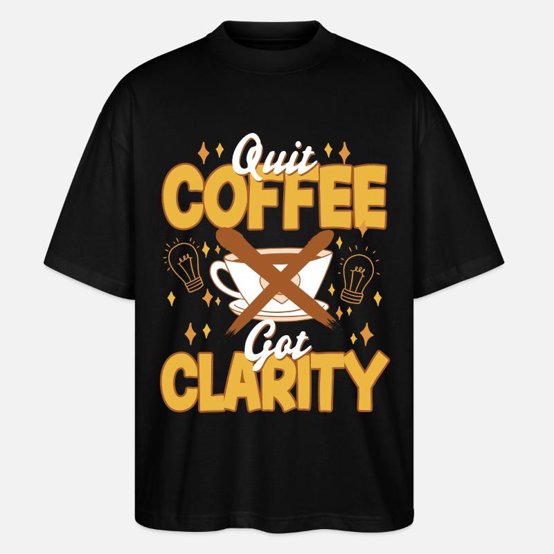 Coffee withdrawal decaffeinated ex-coffee drinker - Stanley/Stella Oversized Unisex Organic T-shirt Blaster 2.0 - black