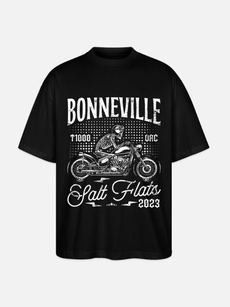 Bonneville Salt Flats Motorcycle Birthday 2023 - Stanley/Stella Oversized Unisex Organic T-shirt Blaster 2.0 - black