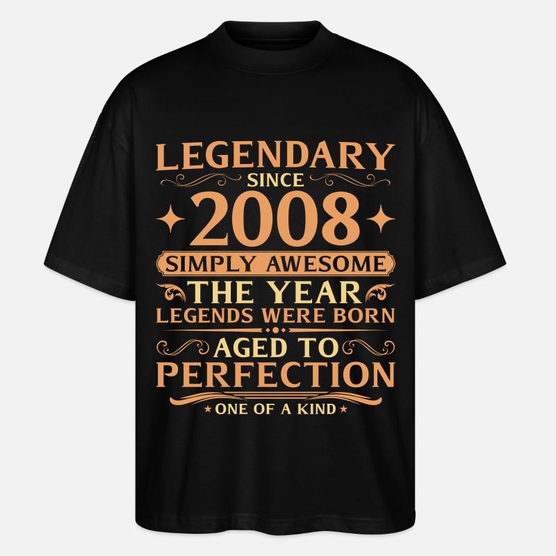 18e anniversaire de Legends 2008 - T-shirt bio Blaster 2.0 coupe oversize Stanley/Stella Unisexe - noir
