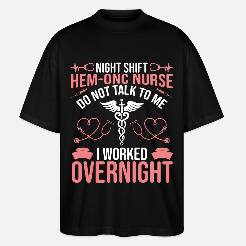 Hem/Onc Krankenschwester Ehemann Hämatologie Krankenschwester - Stanley/Stella Oversized Unisex Bio T-Shirt Blaster 2.0 - Schwarz