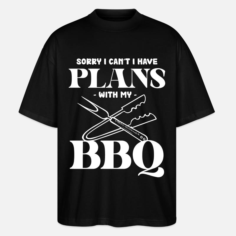 BBQ Plans: Barbecue Excuse - Stanley/Stella Oversized Unisex Organic T-shirt Blaster 2.0 - black