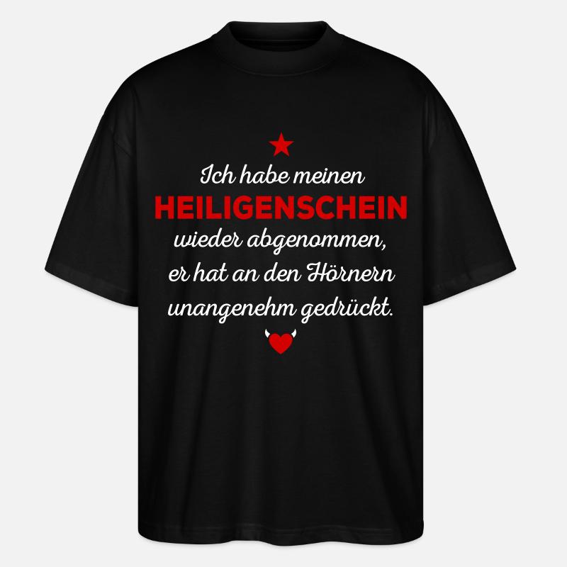 Heiligenschein - Stanley/Stella Oversized Unisex Bio T-Shirt Blaster 2.0 - Schwarz