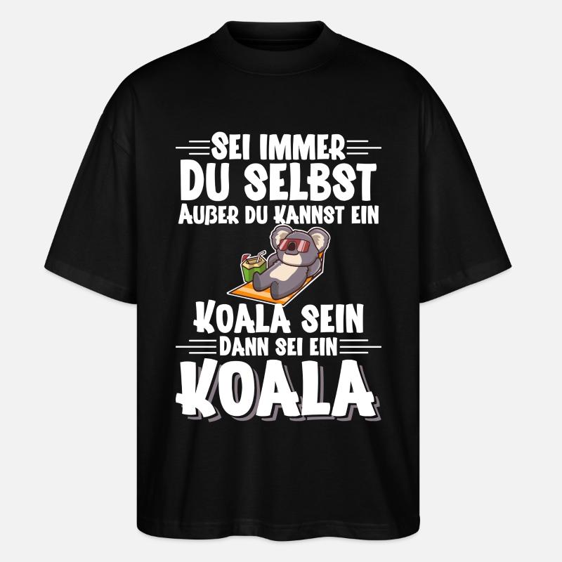 Koala - Stanley/Stella Oversized Unisex Bio T-Shirt Blaster 2.0 - Schwarz