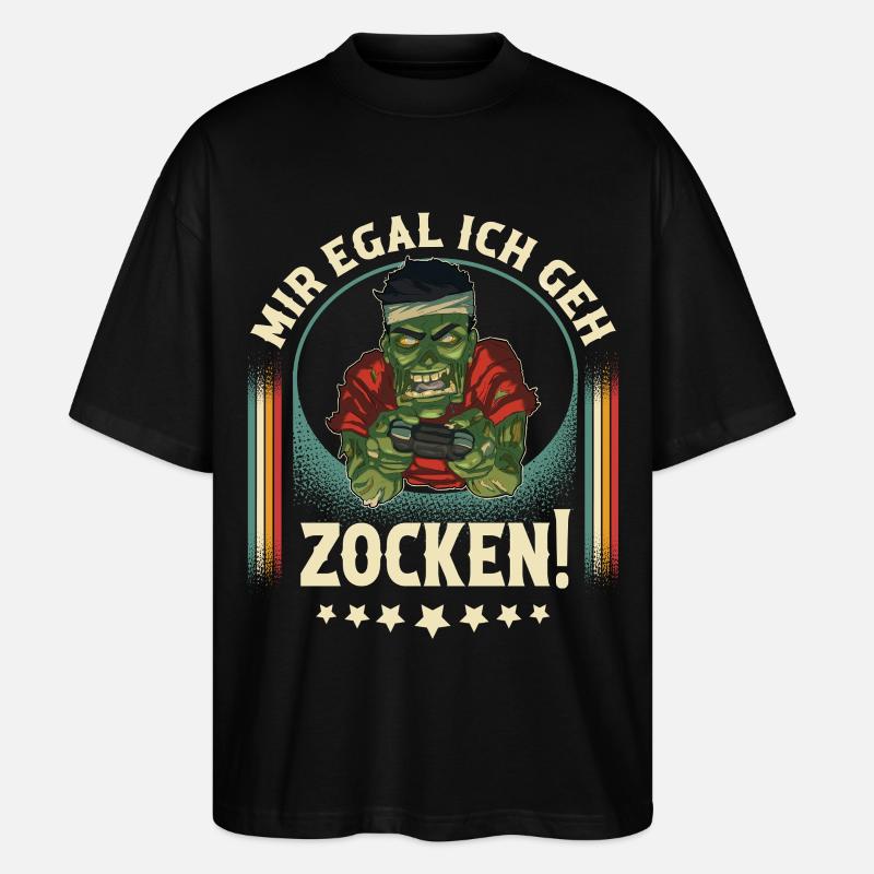 Gaming Zombie - Stanley/Stella Oversized Unisex Bio T-Shirt Blaster 2.0 - Schwarz