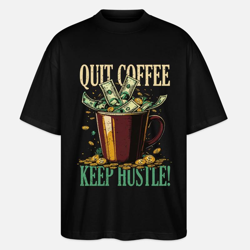 Kaffeeentzug Koffeinfrei Ex-Kaffeetrinker - Stanley/Stella Oversized Unisex Bio T-Shirt Blaster 2.0 - Schwarz