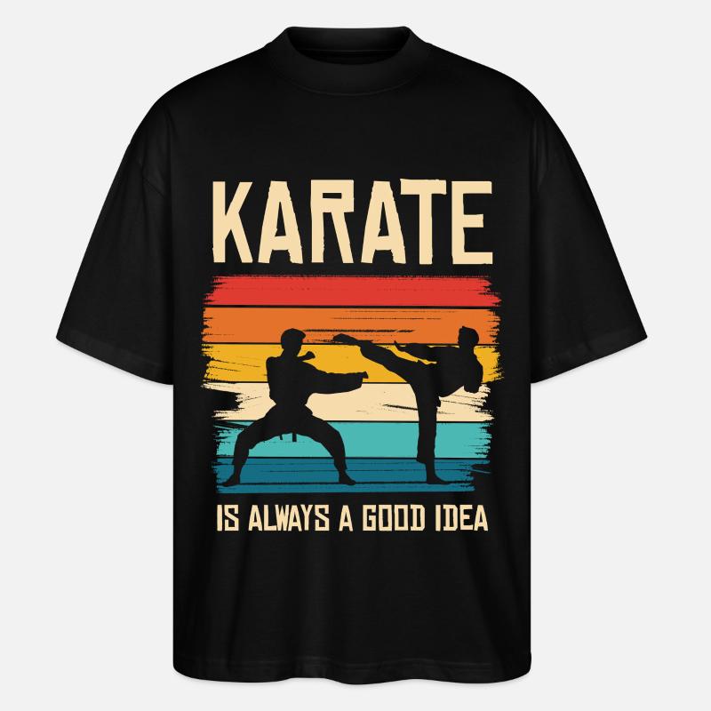 Karate ist immer eine gute Idee - Stanley/Stella Oversized Unisex Bio T-Shirt Blaster 2.0 - Schwarz
