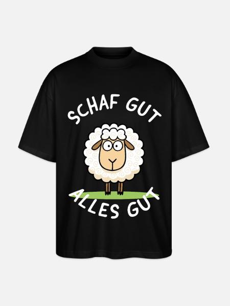 Sheep good, all good – Funny motif - Stanley/Stella Oversized Unisex Organic T-shirt Blaster 2.0 - black