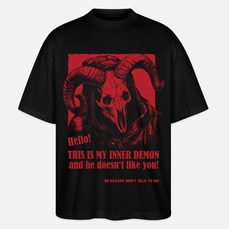 Mein Innerer Dämon - Stanley/Stella Oversized Unisex Bio T-Shirt Blaster 2.0 - Schwarz