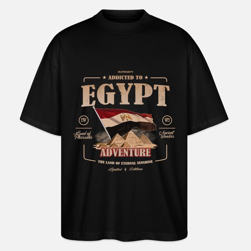 Égypte, Terre du Soleil Éternel, Fête - T-shirt bio Blaster 2.0 coupe oversize Stanley/Stella Unisexe - noir