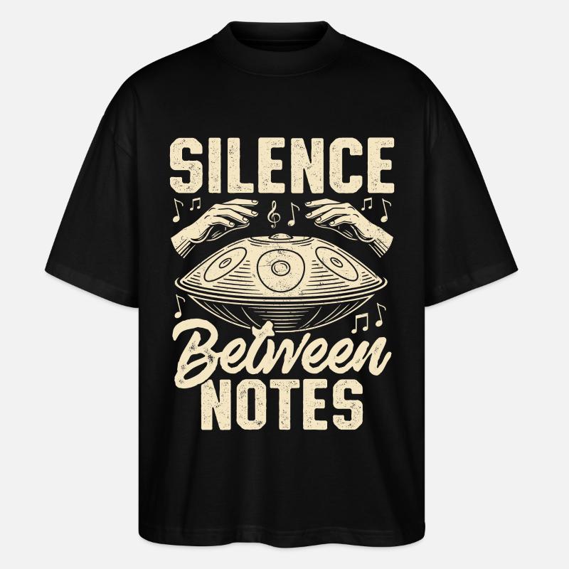 Silence Between Notes - Stanley/Stella Oversized Unisex Organic T-shirt Blaster 2.0 - black