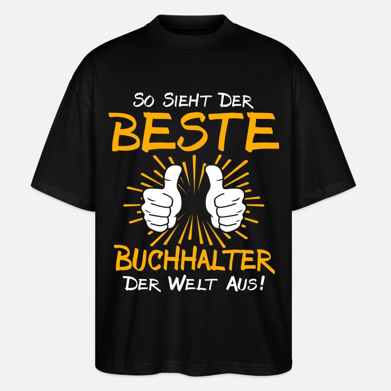 Buchhalter Geschenkidee - Stanley/Stella Oversized Unisex Bio T-Shirt Blaster 2.0 - Schwarz