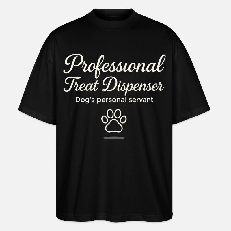 Professioneller Leckerlispender Hundediener - Stanley/Stella Oversized Unisex Bio T-Shirt Blaster 2.0 - Schwarz