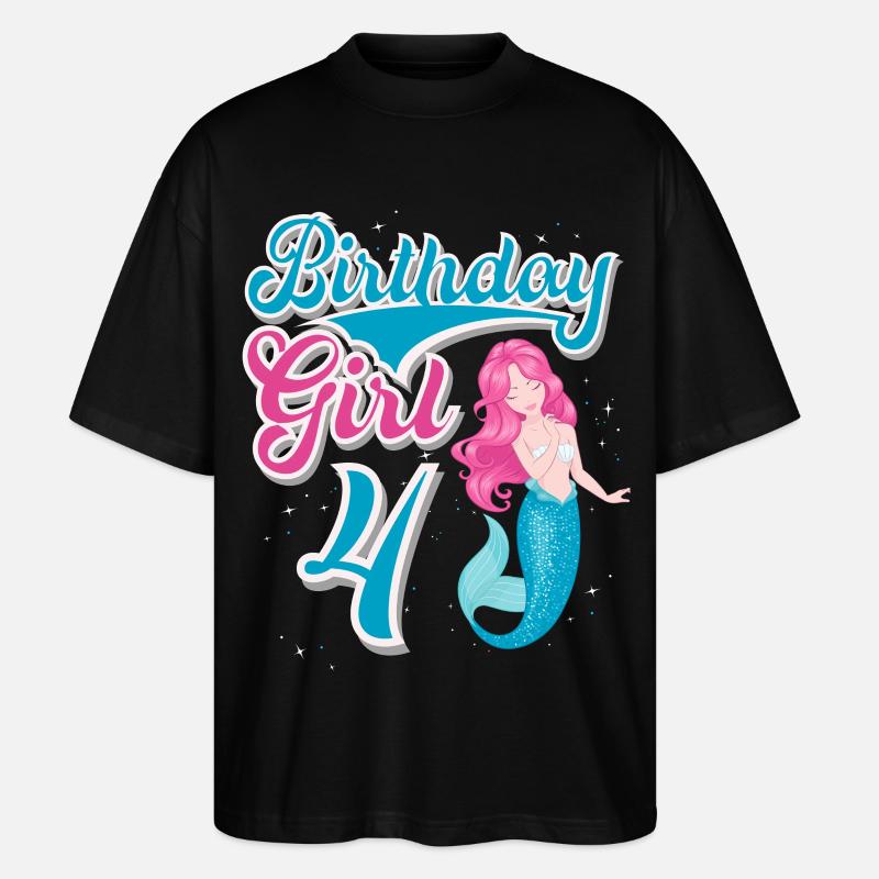Sirène du 4e anniversaire - T-shirt bio Blaster 2.0 coupe oversize Stanley/Stella Unisexe - noir
