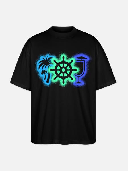 Croiseurs croisières - T-shirt bio Blaster 2.0 coupe oversize Stanley/Stella Unisexe - noir