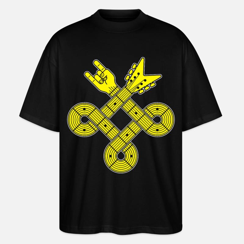 Guitar Celtic Knot - Stanley/Stella Oversized Unisex Bio T-Shirt Blaster 2.0 - Schwarz