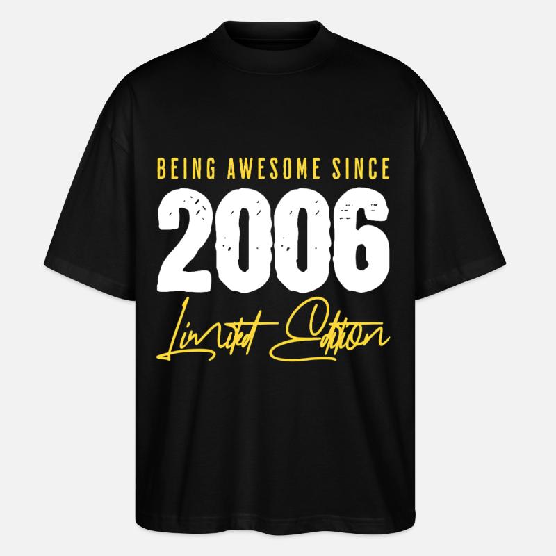 20e anniversaire 2006 Édition limitée - T-shirt bio Blaster 2.0 coupe oversize Stanley/Stella Unisexe - noir