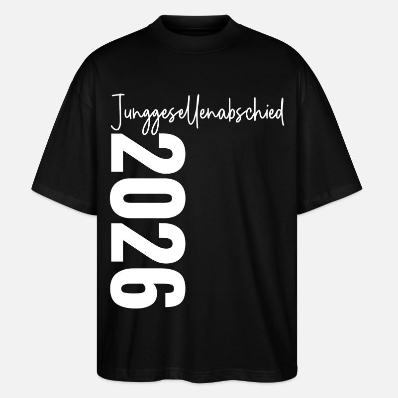 Junggesellenabschied 2026 - Stanley/Stella Oversized Unisex Bio T-Shirt Blaster 2.0 - Schwarz
