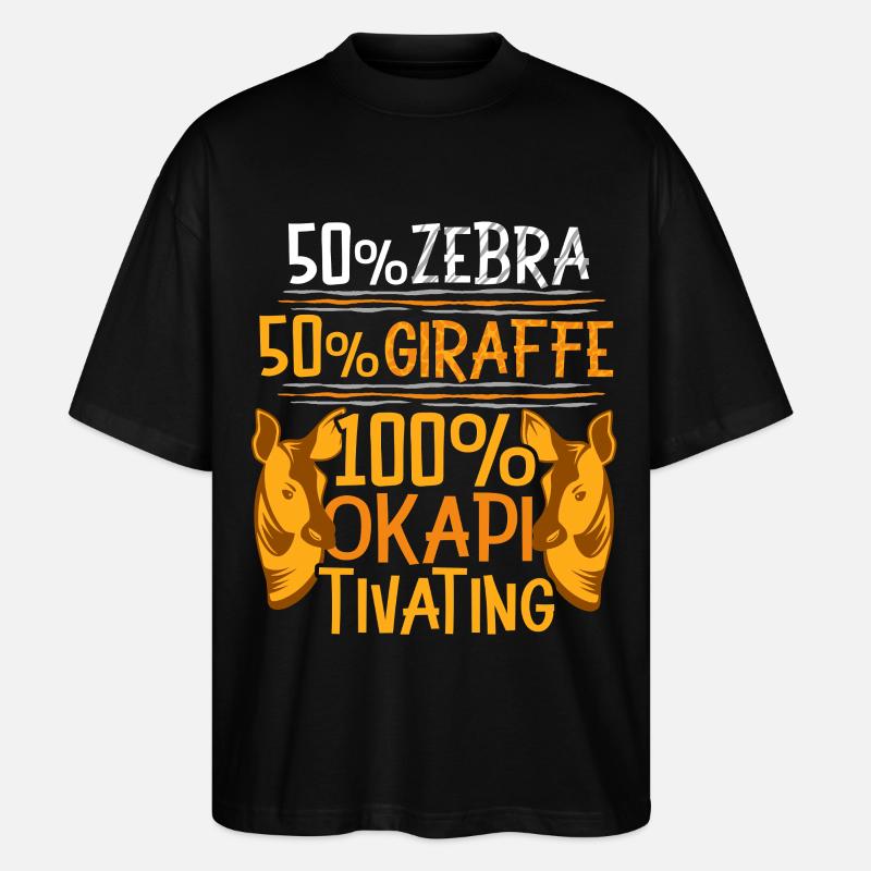 100% Okapi Tivating - Stanley/Stella Oversized Unisex Bio T-Shirt Blaster 2.0 - Schwarz