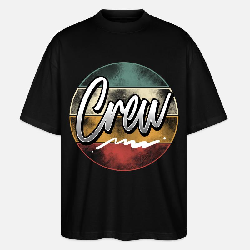 Crew - Stanley/Stella Oversized Unisex Bio T-Shirt Blaster 2.0 - Schwarz