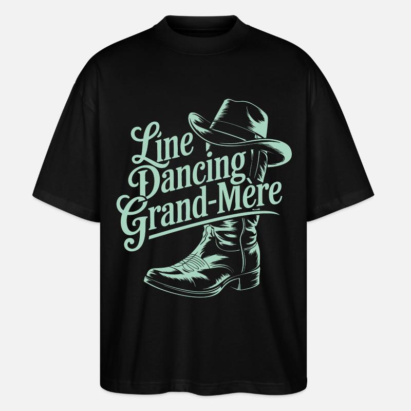Line Dancing Oma - Stanley/Stella Oversized Unisex Bio T-Shirt Blaster 2.0 - Schwarz