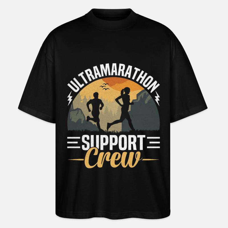 Coureur d’ultramarathon sur 50 miles - T-shirt bio Blaster 2.0 coupe oversize Stanley/Stella Unisexe - noir