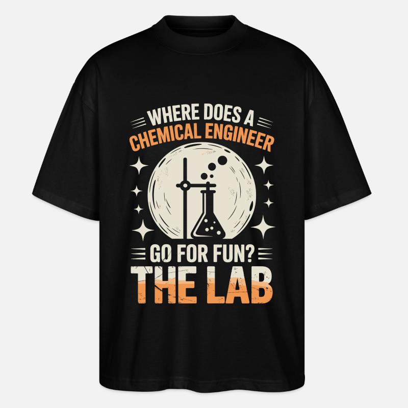 Proud engineering lab life - Stanley/Stella Oversized Unisex Organic T-shirt Blaster 2.0 - black