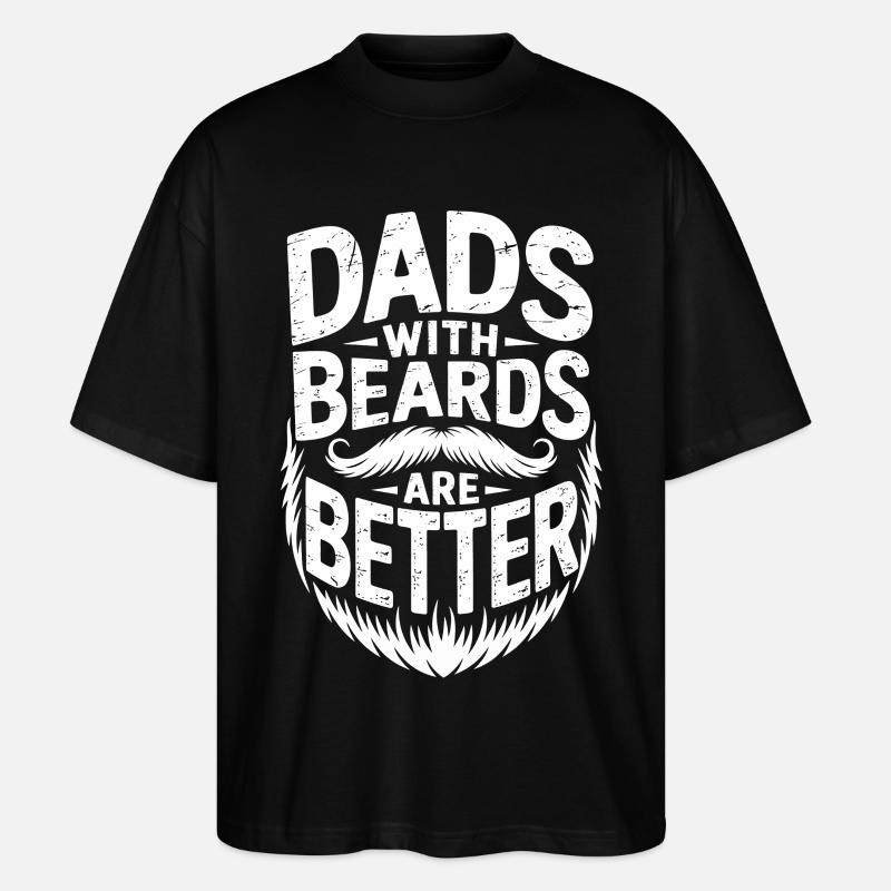 Väter mit Bärten sind besser - Stanley/Stella Oversized Unisex Bio T-Shirt Blaster 2.0 - Schwarz