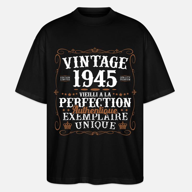 authentique_1945 - Stanley/Stella Oversized Unisex Bio T-Shirt Blaster 2.0 - Schwarz