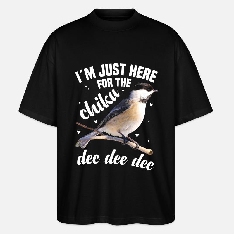 Vogelbeobachter, Vogelbeobachter, Vogelhaus, Vogelbeobachter - Stanley/Stella Oversized Unisex Bio T-Shirt Blaster 2.0 - Schwarz