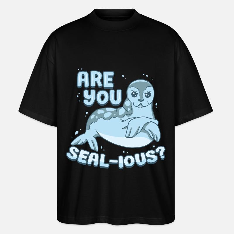 Phoques de la Groenpe Êtes-vous phoque ? - T-shirt bio Blaster 2.0 coupe oversize Stanley/Stella Unisexe - noir