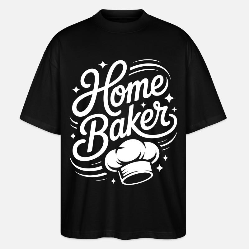 Home Baker Motif — Chef Script - Stanley/Stella Oversized Unisex Organic T-shirt Blaster 2.0 - black