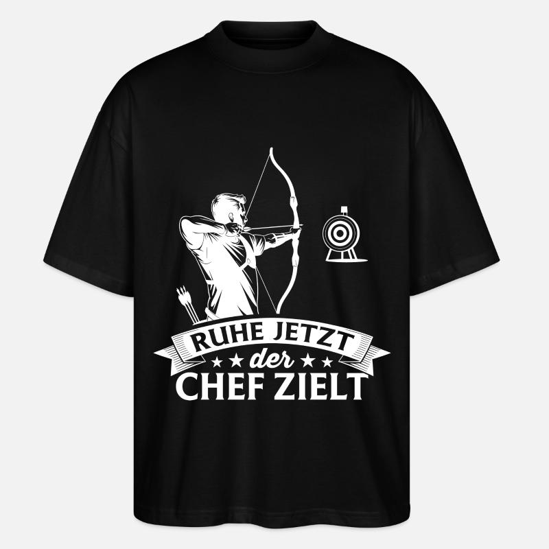Bogenschießen der Chef zielt - Bogenschütze - T-shirt bio Blaster 2.0 coupe oversize Stanley/Stella Unisexe - noir