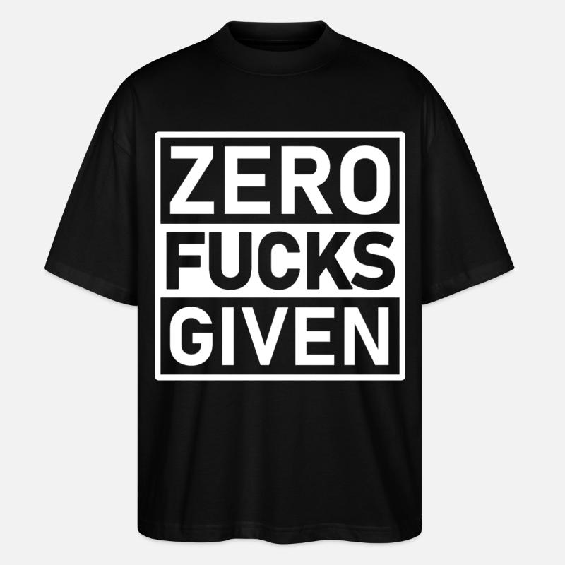 Étiquette d’avertissement de zéro enfoiré - T-shirt bio Blaster 2.0 coupe oversize Stanley/Stella Unisexe - noir