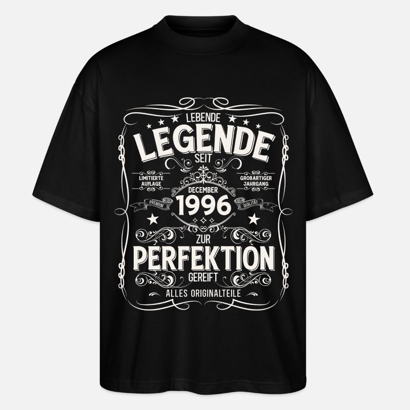 29e anniversaire Millésime décembre 1996 - T-shirt bio Blaster 2.0 coupe oversize Stanley/Stella Unisexe - noir