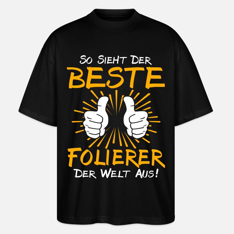 Folierer Geschenkidee - Stanley/Stella Oversized Unisex Bio T-Shirt Blaster 2.0 - Schwarz