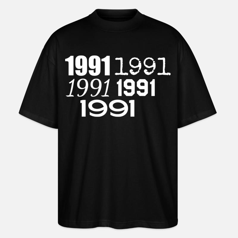 1991 - Stanley/Stella Oversized Unisex Bio T-Shirt Blaster 2.0 - Schwarz