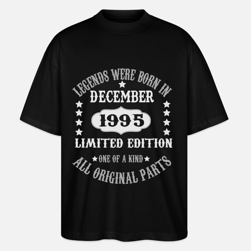Legenden-wurden-im-Dezember-1995-geboren - Stanley/Stella Oversized Unisex Bio T-Shirt Blaster 2.0 - Schwarz