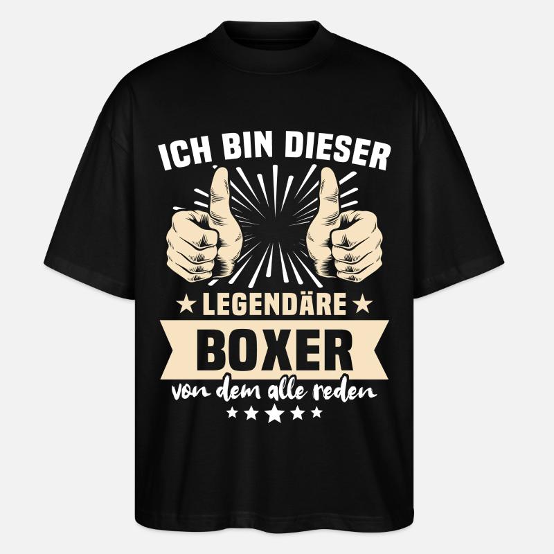 Boxer Sprüche - Stanley/Stella Oversized Unisex Bio T-Shirt Blaster 2.0 - Schwarz