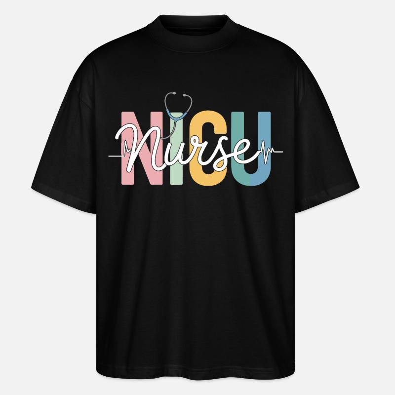 Regenbogenpflegekraft Design - Stanley/Stella Oversized Unisex Bio T-Shirt Blaster 2.0 - Schwarz