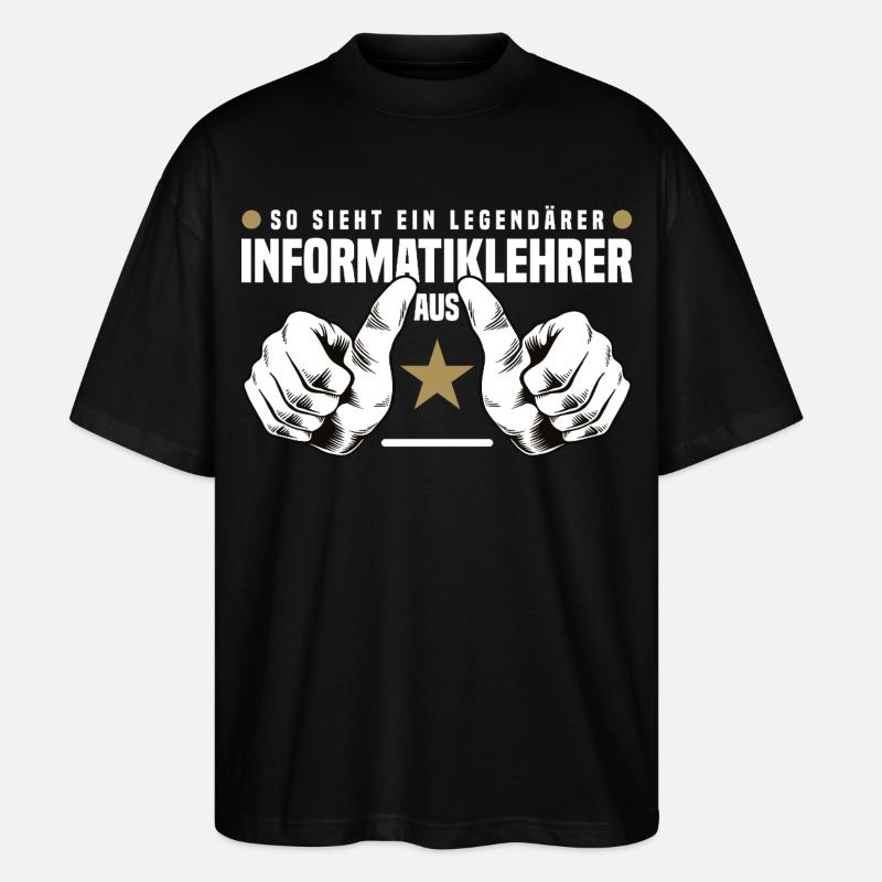 Computer Science Teacher - Stanley/Stella Oversized Unisex Organic T-shirt Blaster 2.0 - black