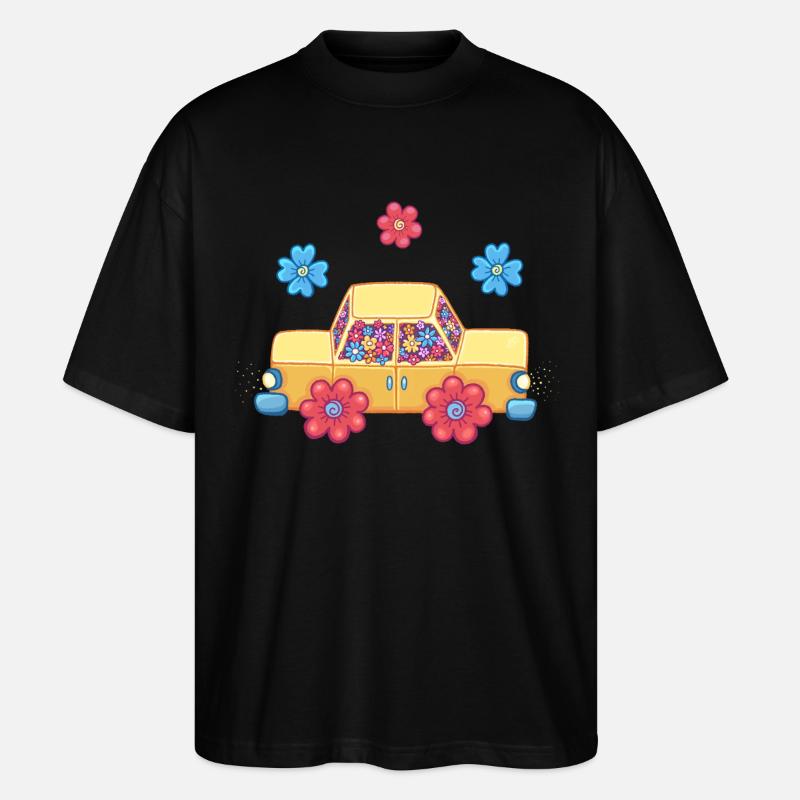 Blumenwagen - Stanley/Stella Oversized Unisex Bio T-Shirt Blaster 2.0 - Schwarz