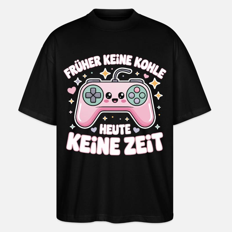 Retro Gamepad Spruchmotiv Gamer Design - Stanley/Stella Oversized Unisex Bio T-Shirt Blaster 2.0 - Schwarz