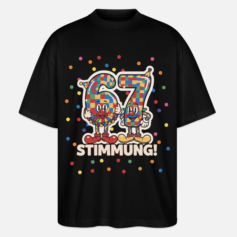 67 Meme Kostüm – Karneval lustig Geschenk - Stanley/Stella Oversized Unisex Bio T-Shirt Blaster 2.0 - Schwarz