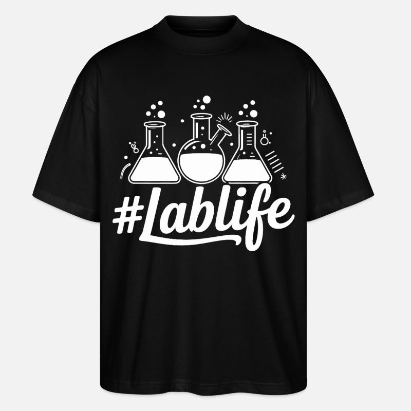 LabLife Becher Illustration - Stanley/Stella Oversized Unisex Bio T-Shirt Blaster 2.0 - Schwarz