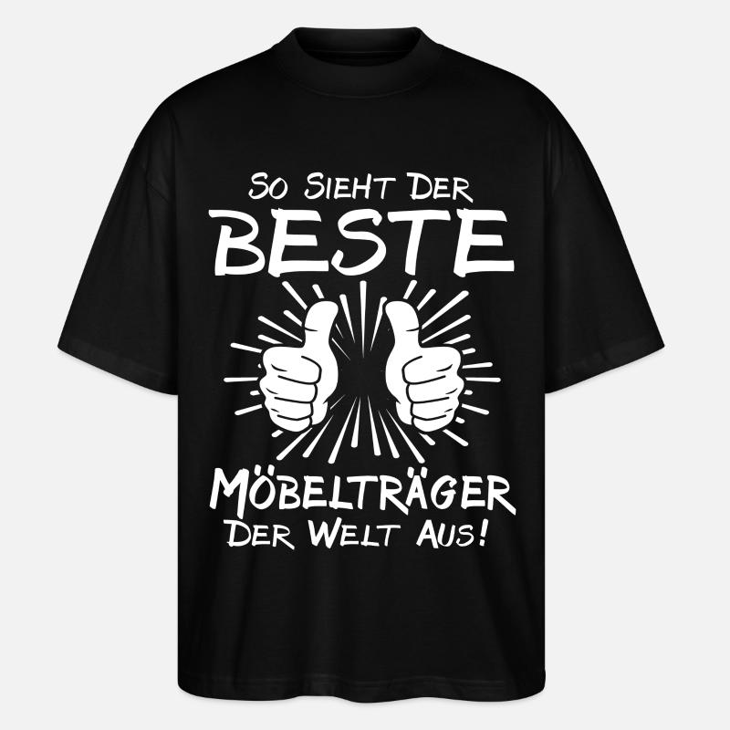 Bester Möbelträger - Stanley/Stella Oversized Unisex Bio T-Shirt Blaster 2.0 - Schwarz