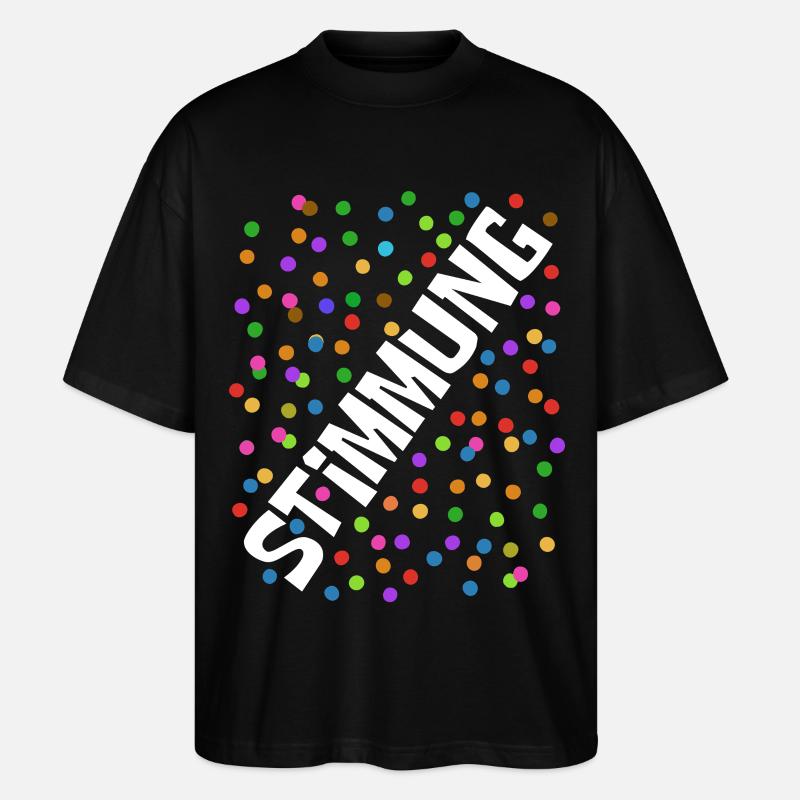 Carnaval - Carnaval - Atmosphère - Confettis - T-shirt bio Blaster 2.0 coupe oversize Stanley/Stella Unisexe - noir